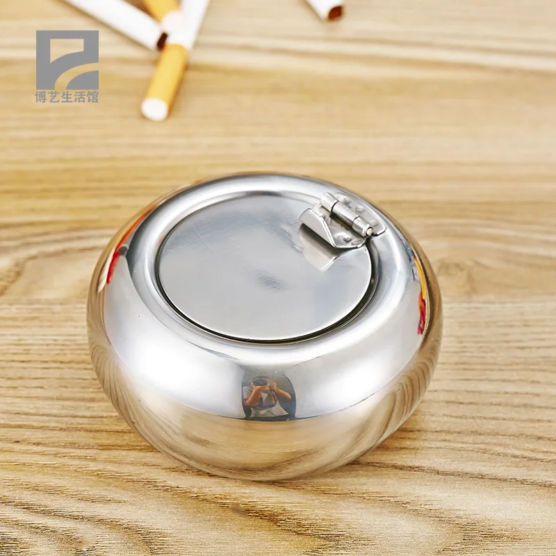 Sealable ashtray Creative thickening drum ashtray Stainless Steel Fashion Bar Supplies with Covers Sealable ashtray Creative thickening drum ashtray Stainless Steel Fashion Bar Supplies with Covers