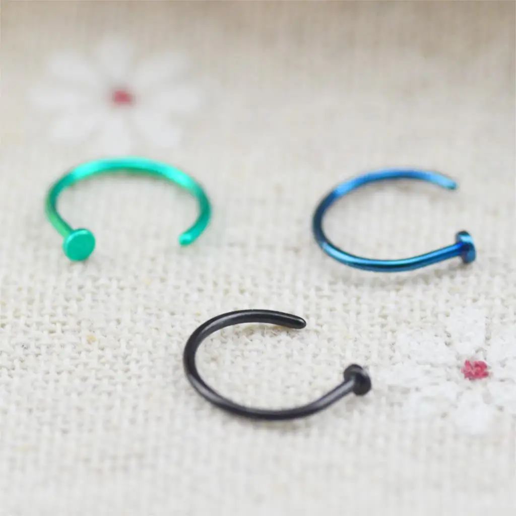 2015 Nostril Stainless Nose Hoop Nose Rings clip on nose ring Body Fake Piercing Piercing Jewelry Gold Silver For Women