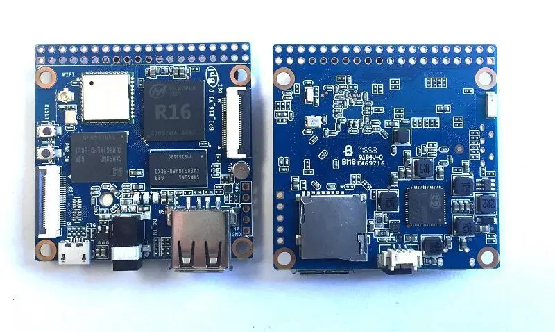 Дизайн чипа BPI M2 Magic Allwinner R16 с четырехъядерным процессором A7 SoC и 512 Мб оперативной