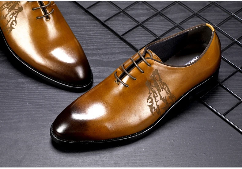 Mens Leather Casual Shoes Business Moccasins Men Wedding Shoe Men Genuine Leather Oxfords Shoes Black Leather Shoes Mens Size 45 (1)