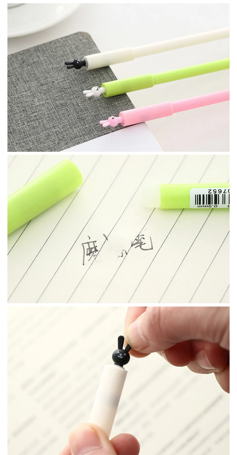 4 шт./лот творческий кролик гелиевая ручка для офиса детский подарок kawaii caneta Бесплатная доставка школьные канцелярские принадлежности