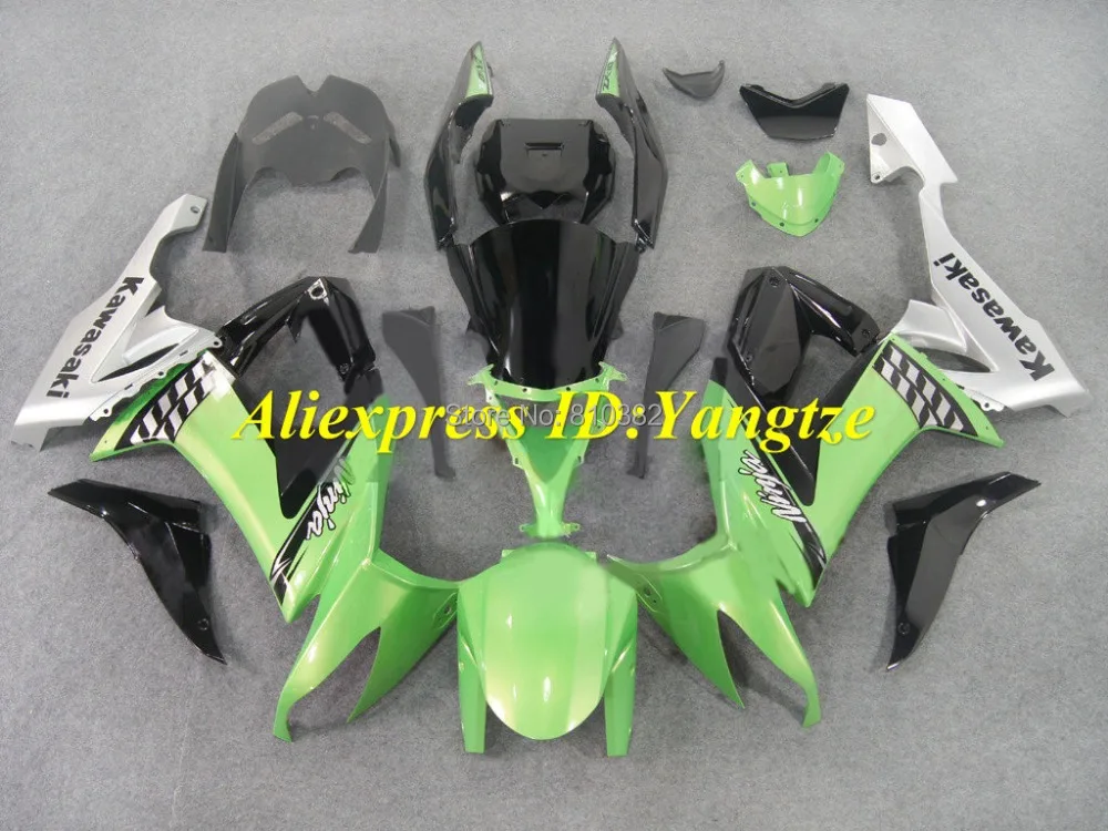 

Hi-grade Motorcycle Fairing kit for KAWASAKI Ninja ZX10R 2008 2009 ZX10R 08 09 Green white black ABS Fairings set+7 gifts SK19