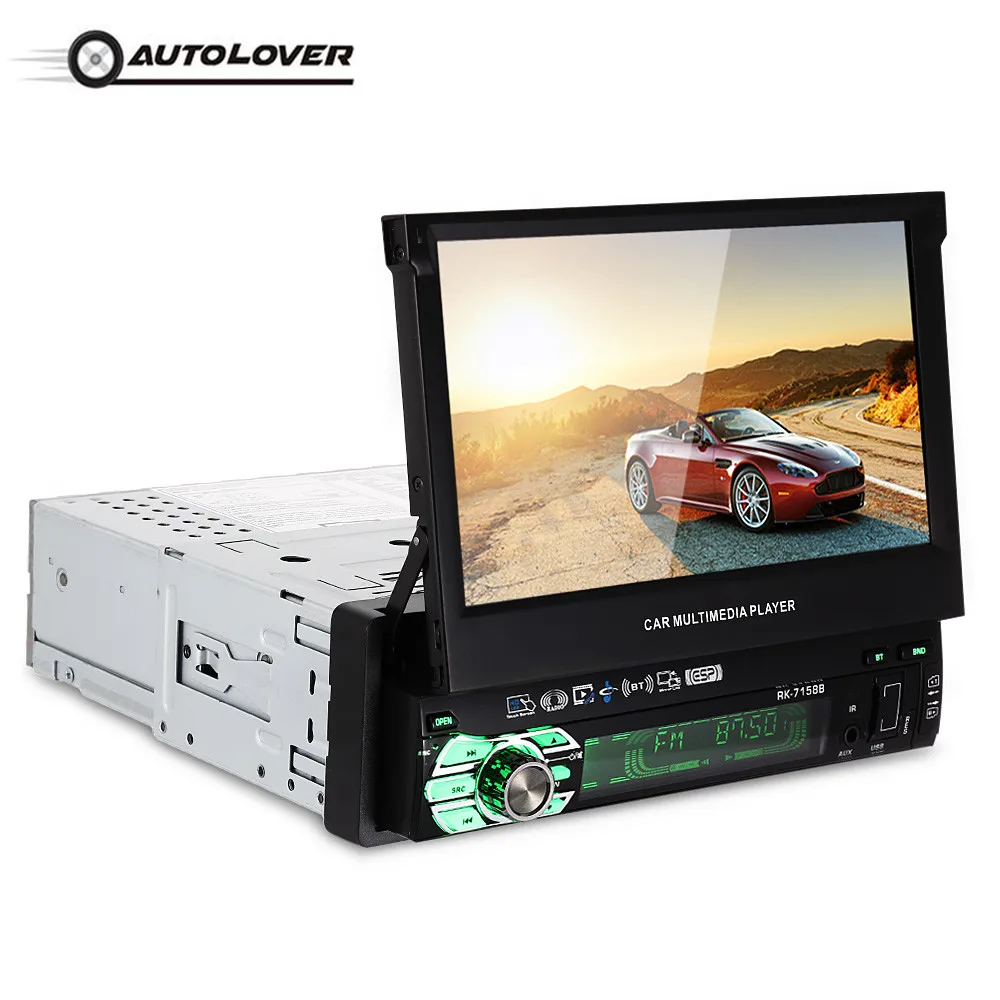 

Universal 7 inch Automatic Folding Car Multimedia Player Bluetooth AM FM Radio Mirror Link Car MP5 Players Remote Controller