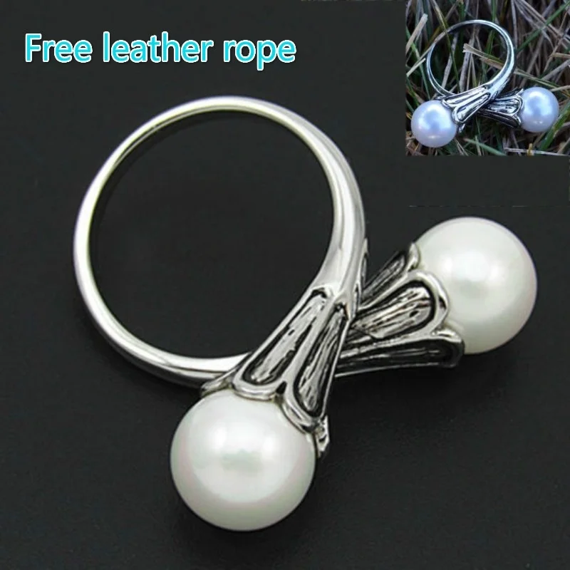 

Game of Thrones Daenerys Targaryen Ring Cosplay Prop Jewelry Accessories adjustable Pearl Ring