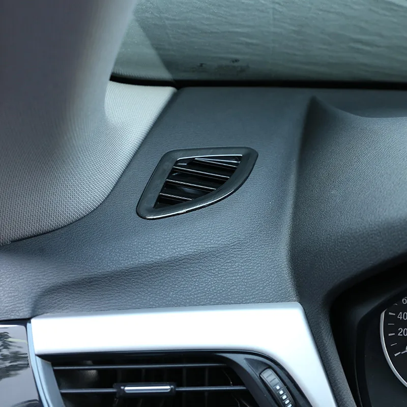 2 шт. черное дерево для BMW X1 F48 2016 2019 АБС пластик приборной панели решетка