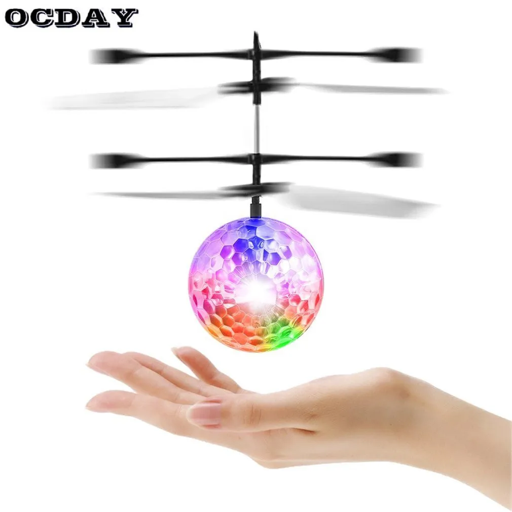 

light-up RC Flying Ball Kids Flight Balls Electronic Infrared Induction Aircraft LED Light Mini Helicopter Remote Control Toys
