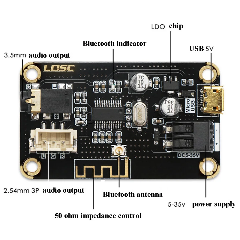 Mp3 беспроводной Bluetooth 4,2 аудио приемник декодирования доска для Diy динамик беспроводной автомобиль