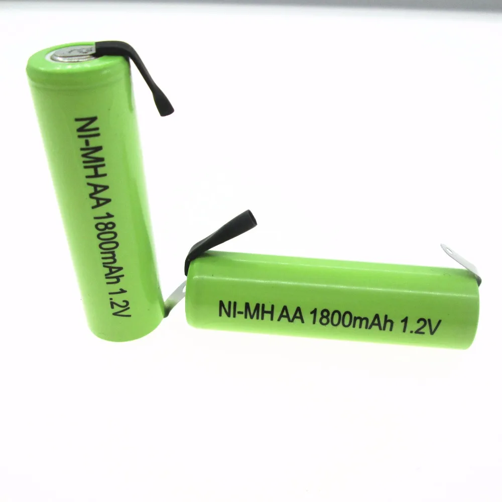 Аккумулятор AA 1800 мА/ч, AA1800mah 1,2 никель-металл-гидридный аккумулятор с напряжением Перезаряжаемые батарея AA1800mAh1.2V 1,2 V № 5 батареи ног средства ухода за кожей стоп ног 10 шт./лот