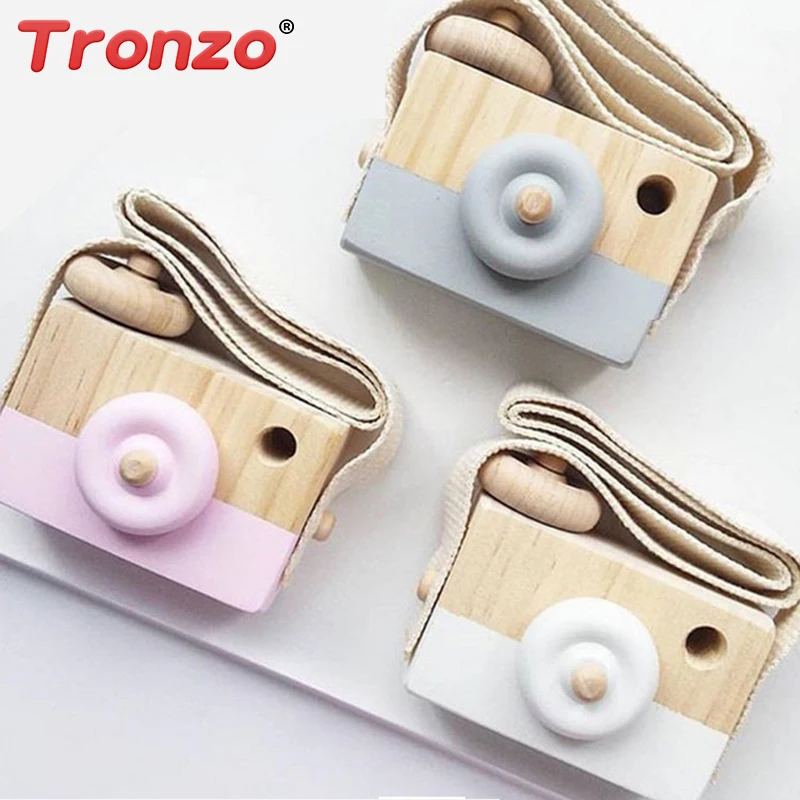 Tronzo 1Pcs Cute Mini Wooden Cameras Toy Safe Natural Educational For Baby/Kids Christmas/Birthday Gift Dropship | Игрушки и хобби