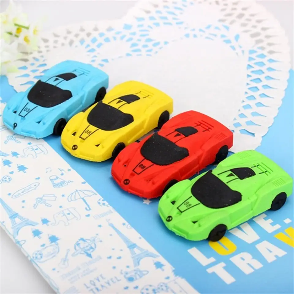 1pcs Cute Car styling Designer Students Pen Shape Eraser Rubber