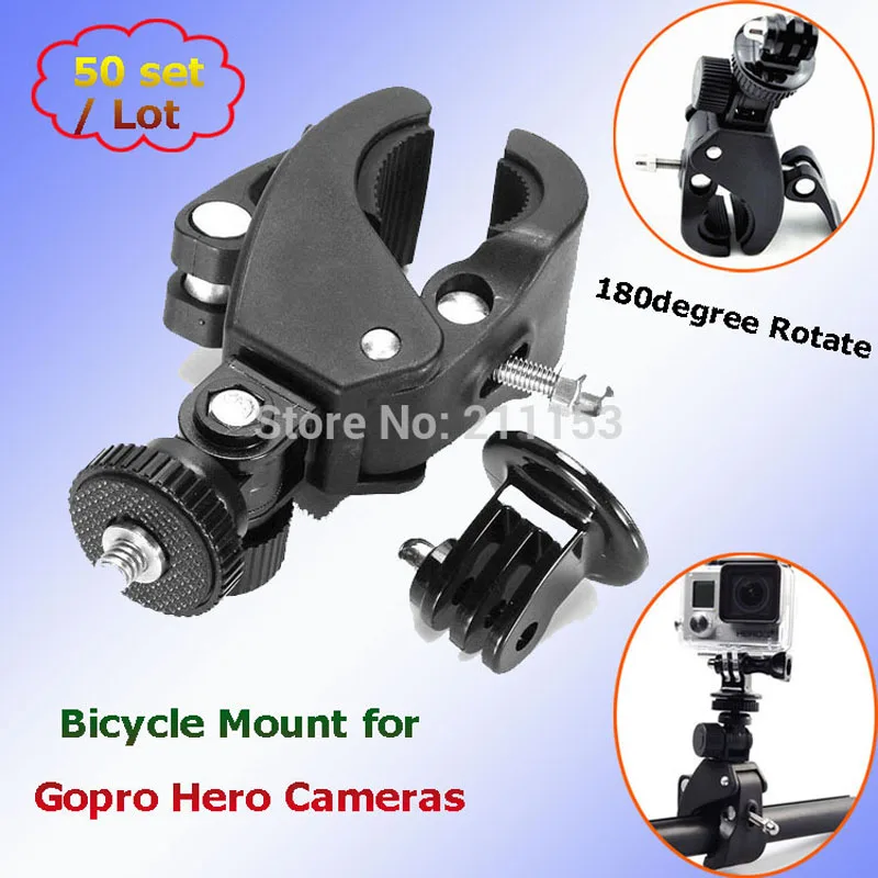 50set/Lot Aluminum Motorcycle Scooter Bike Handlebar Camera Mount