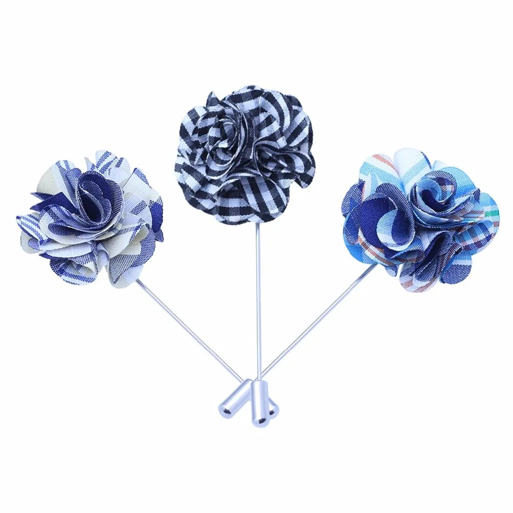 

Mens Vintage Lapel Pin Fabric Flower Lapel Stick Pin Men Wedding Party Suit Decoration Boutonniere Corsage Perfect Gift for Him