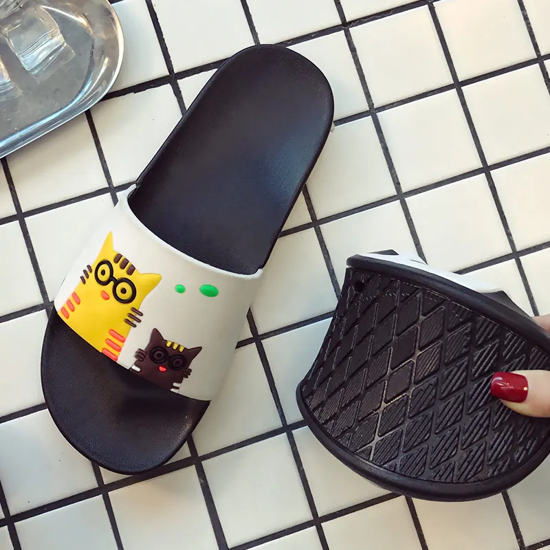 Summer Women Slippers Cute Cat Cartoon Women Slides Platform Sandals Slip On Flip Flops Beach Slippers Zapatillas Mujer Summer Women Slippers Cute Cat Cartoon Women Slides Platform Sandals Slip On Flip Flops Beach Slippers Zapatillas Mujer