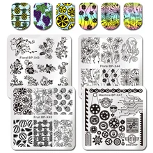 BORN PRETTY Round Stamping Plate Diamond Jewelry Necklace Flower Vine Rose Leaves Floral Manicure Nail Art Image Plate