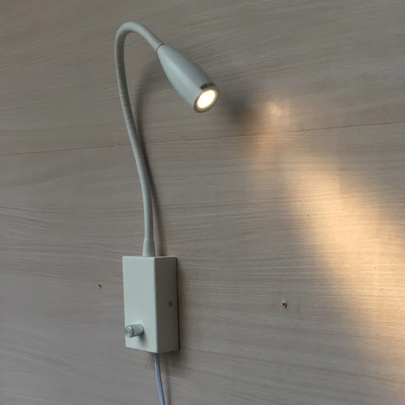 Topoch Plug in Wall Lights Dimmable with Knob Switch 3W LED Narrow Beam