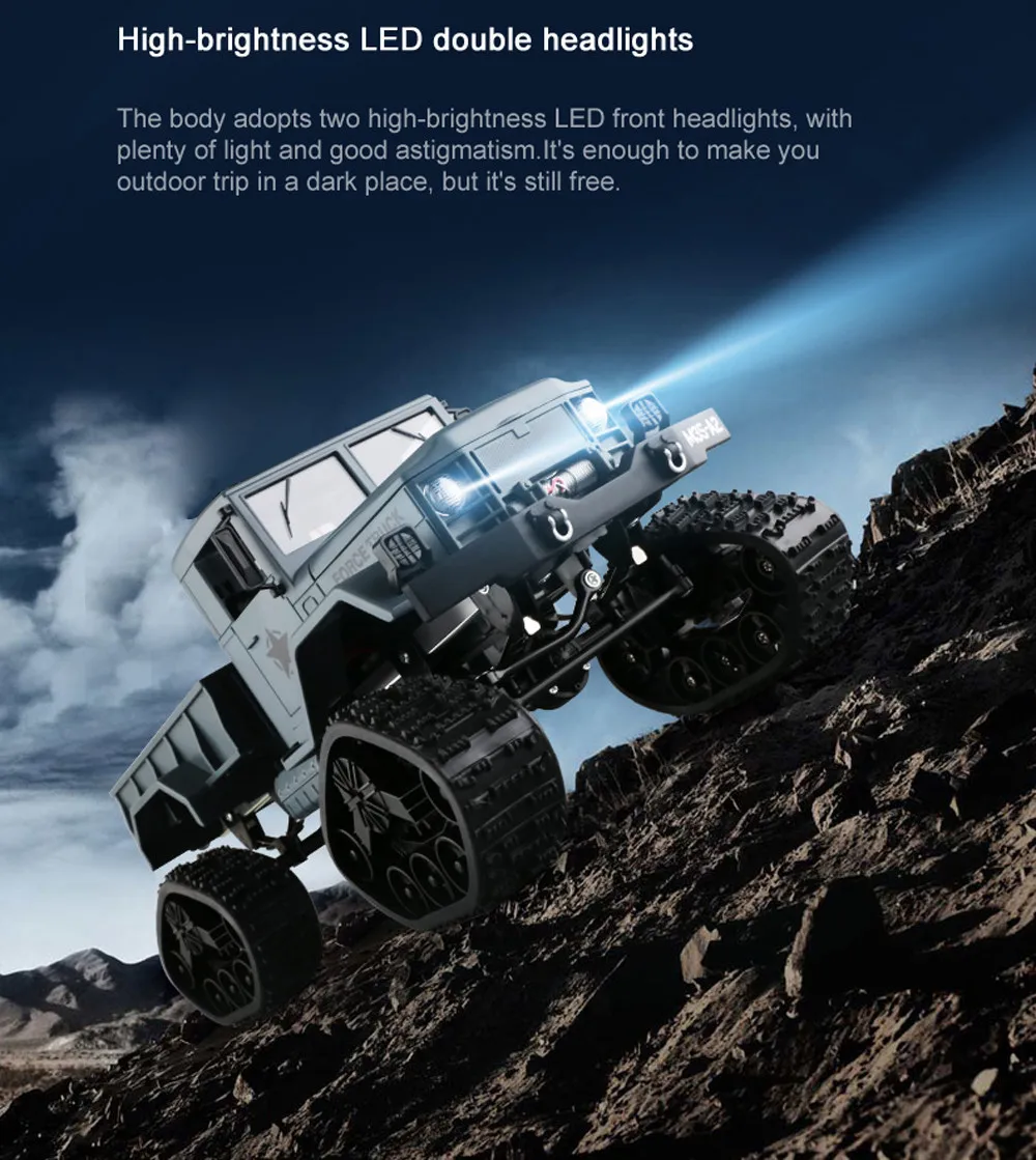 

2018 New RC Military Truck Army 1:16 4WD Tracked Wheels Crawler Off-Road Car RTR Toy NEW Children Toy Dropshipping #O30