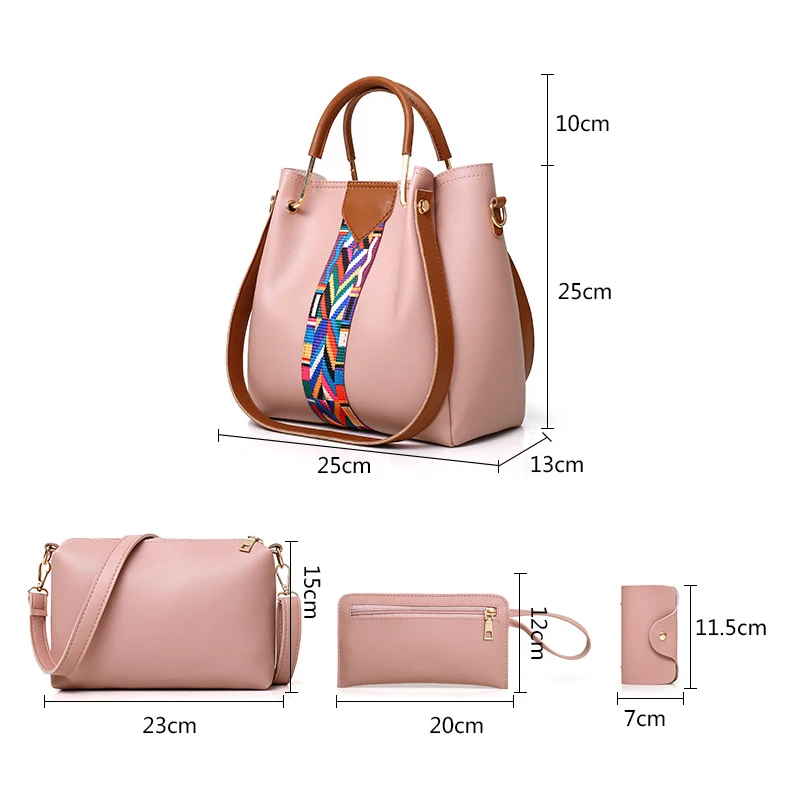 Bolsos de moda para mujer 4 unids/set bolsas compuestas bolsos de hombro para mujer bolsas de hombro de gran capacidad para mujer Bolsos de moda para mujer 4 unids/set bolsas compuestas bolsos de hombro para mujer bolsas de hombro de gran capacidad para mujer