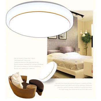 

LED Acrylic Ceiling Light White Round Bedroom Balcony Lamps for Modern Kitchen Hallway YU-Home