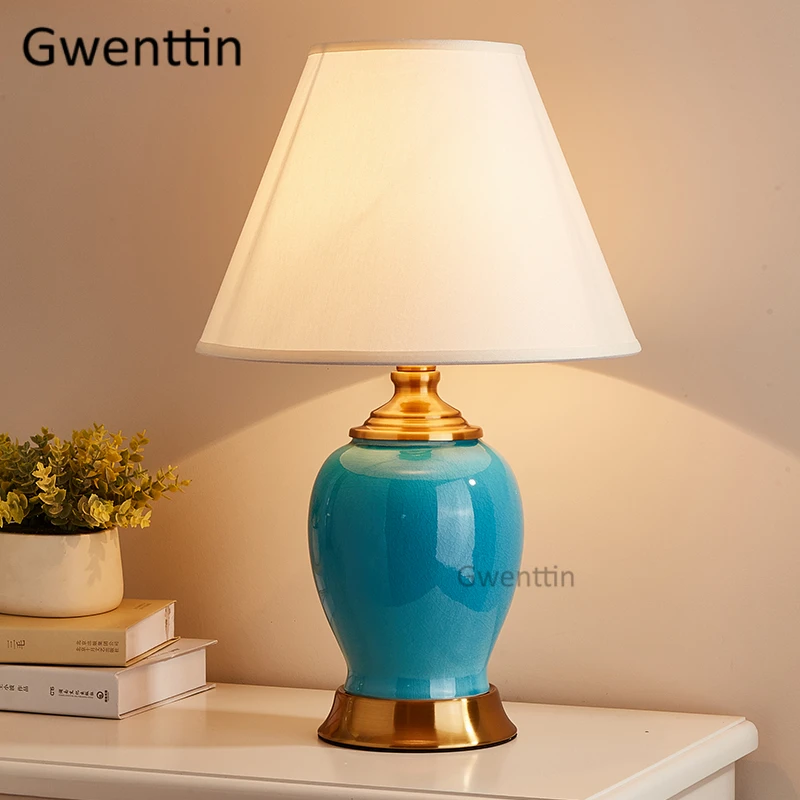 Modern Ceramic Table Lamps Nordic Fabric Led Stand Desk Light Fixtures for Bedroom Bedside Lamp Home Loft Decor Luminaire E27 Modern Ceramic Table Lamps Nordic Fabric Led Stand Desk Light Fixtures for Bedroom Bedside Lamp Home Loft Decor Luminaire E27