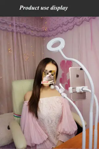 Skup Lampa błyskowa do selfie lampa pierścieniowa + uchwyt na telefon komórkowy 24 kamera led biały klips USB