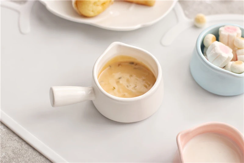 60 мл японские молочные кувшины с ручкой фарфор матовая глазурованная поверхность соус чашка острый Орлиный рот вспениватель горшок кофе контейнер