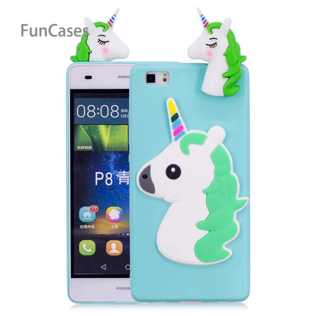 Multicolor Unicorn Phone Case sFor Aksesuar Huawei P8 Lite Soft Silicone Ascend 5.0" | Мобильные телефоны и