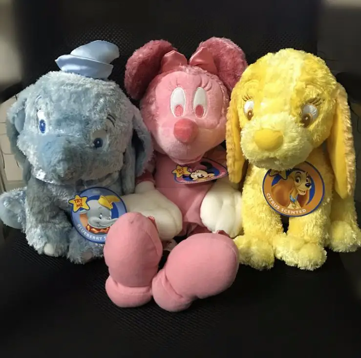 

Authentic 12" Minnie Marie cat Lady & the Tramp Yellow Dog Dumbo Scented Plush Toy Gift