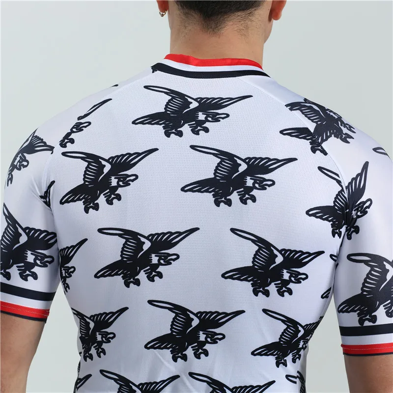 summer men white short sleeve cycling clothing high quality comfort bicycle jersey go pro team custom mtb shirt camisa ciclismo