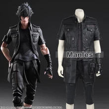 Final Fantasy XV Noctis Lucis Caelum Cosplay Costume Adult Men Anime Game Costume Cosplay Black Jacket Full Set Custom Made Male