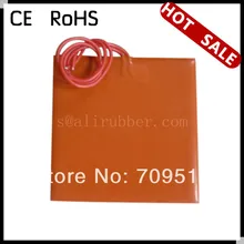 Горячая Гибкая силиконовая Резина Нагреватель кровать 300*300 мм 12 В 270 Вт