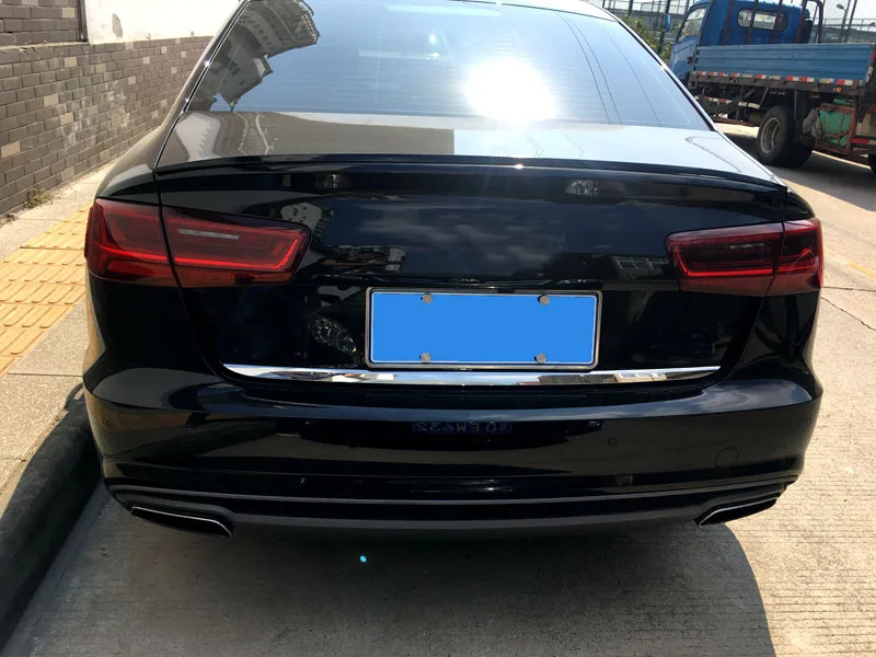 Для Audi A6 C7 2012 2013 ABS грунтовка Цвет внешний задний спойлер хвост багажнике крыло украшения