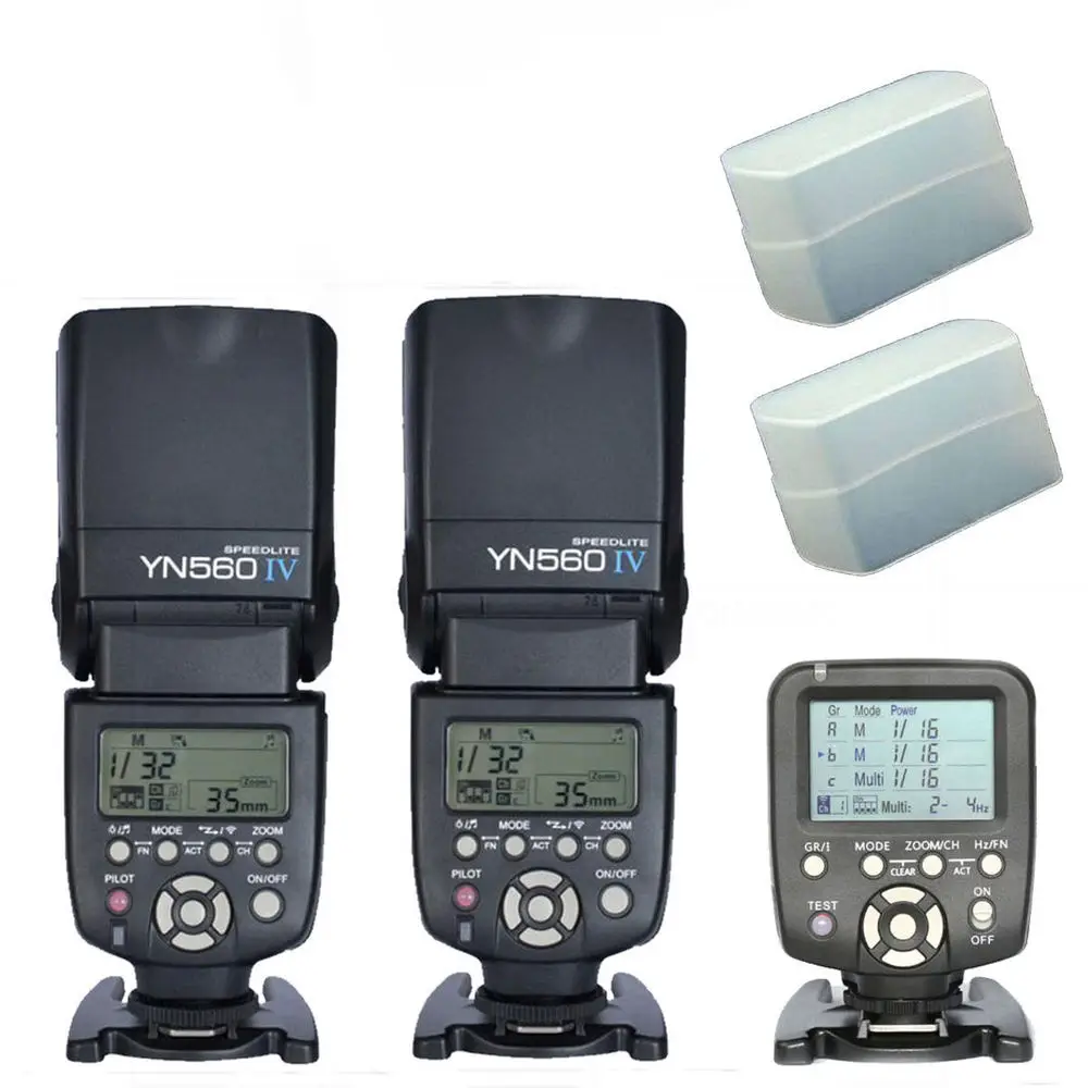 

Yongnuo YN560TX LCD Wireless Flash Controller +2pcs YN560 IV Flash kit For Canon,Yongnuo Flash