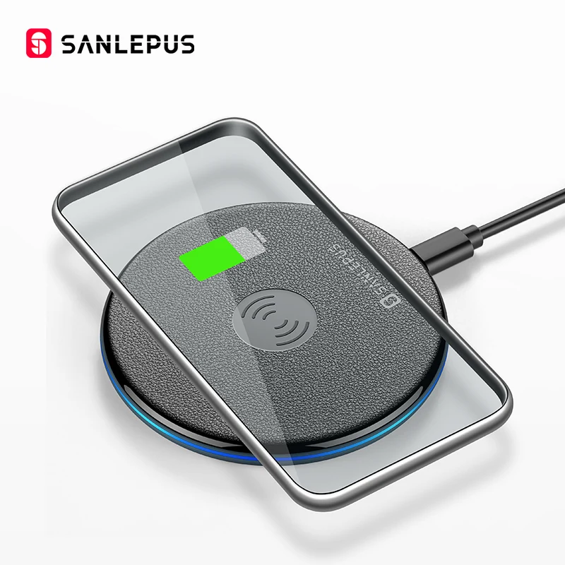 

SANLEPUS Qi Wireless Charger for iPhone X XR XS Max 8 Plus Portable Phone Charging Pad for Samsung S8 S9 Note S10+ Xiaomi mi 9