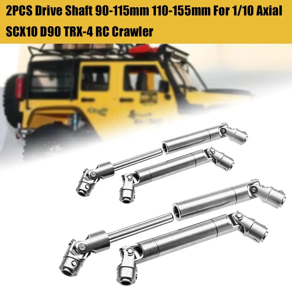 2 шт. стальной гусеничный приводной вал CVD 90-115 мм 110-155 мм для 1/10 RC автомобиля SCX10 90021 90028/RC4WD/TAMIYA CC01/D90/TRX-4
