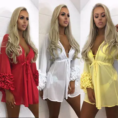 

Women Summer Bikini Cover Up Swimwear Bathing Suit Beach Dress Tops Kattan Cloth