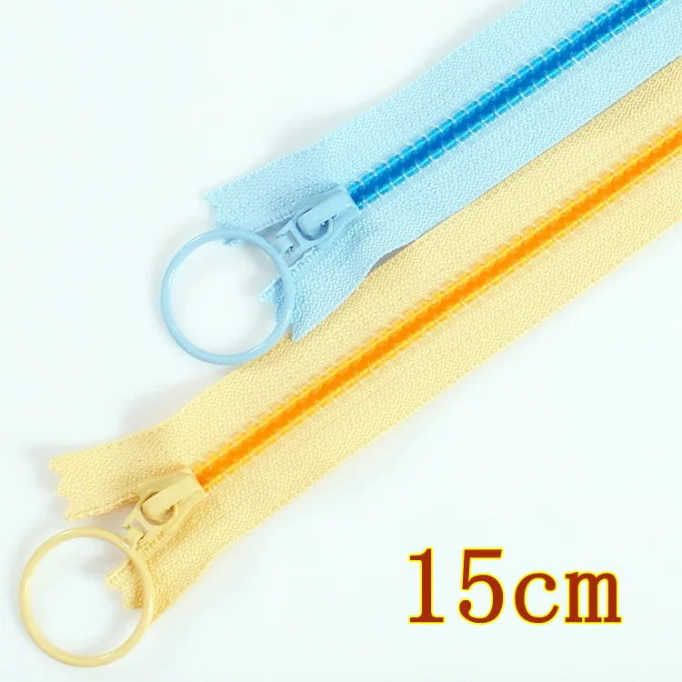 

Free shipping 15 cm YKK of cute transparent tooth 7 color optional commonly used resin zipper 5Pcs/lot
