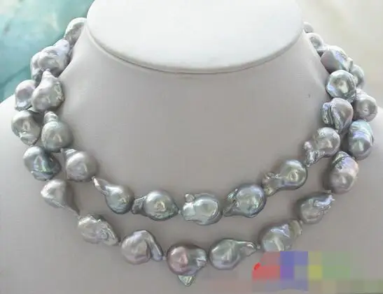 

song voge gem nanJ2206 gray drip baroque KESHI REBORN PEARL NECKLACE