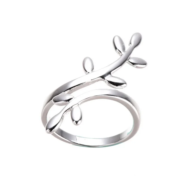 1PC Fashion Hot Creative Charming Silvery Resizable Leaf Pattern Romantic Women 1PC Fashion Hot Creative Charming Silvery Resizable Leaf Pattern Romantic Women