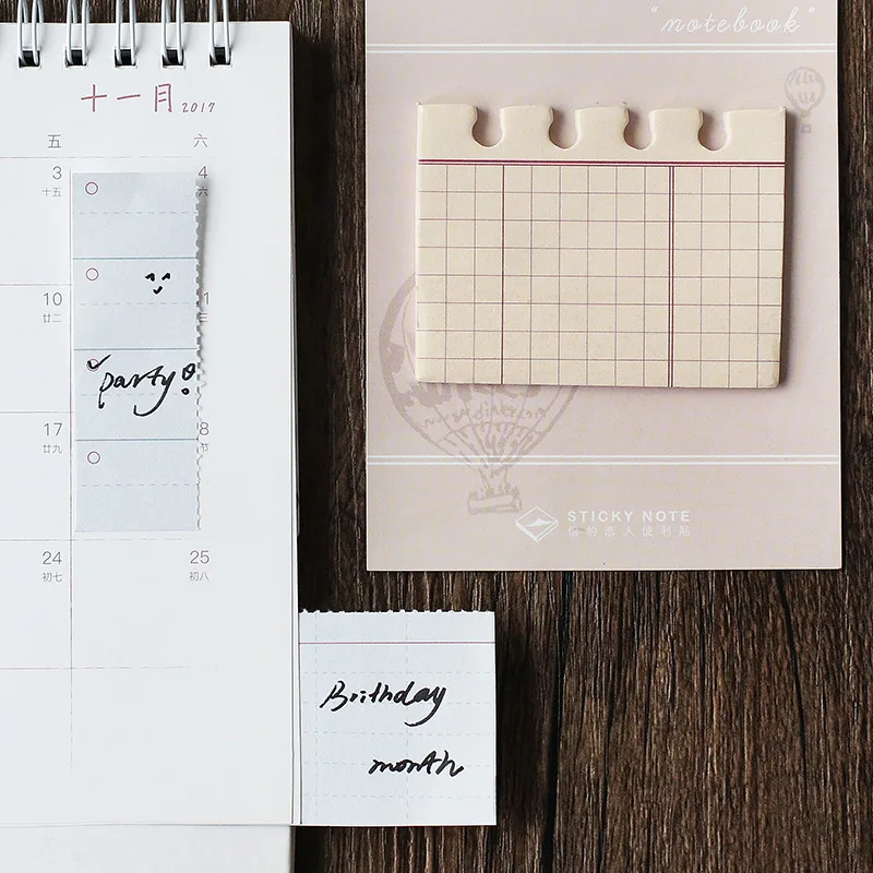 

4Pcs/set Mini Notebook Sticky Note Diary Adhesive Paper Sticker Planner Label Memo Pad Notes Stationery Office School Supplies