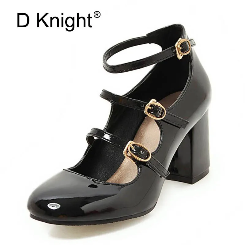 three strap mary janes