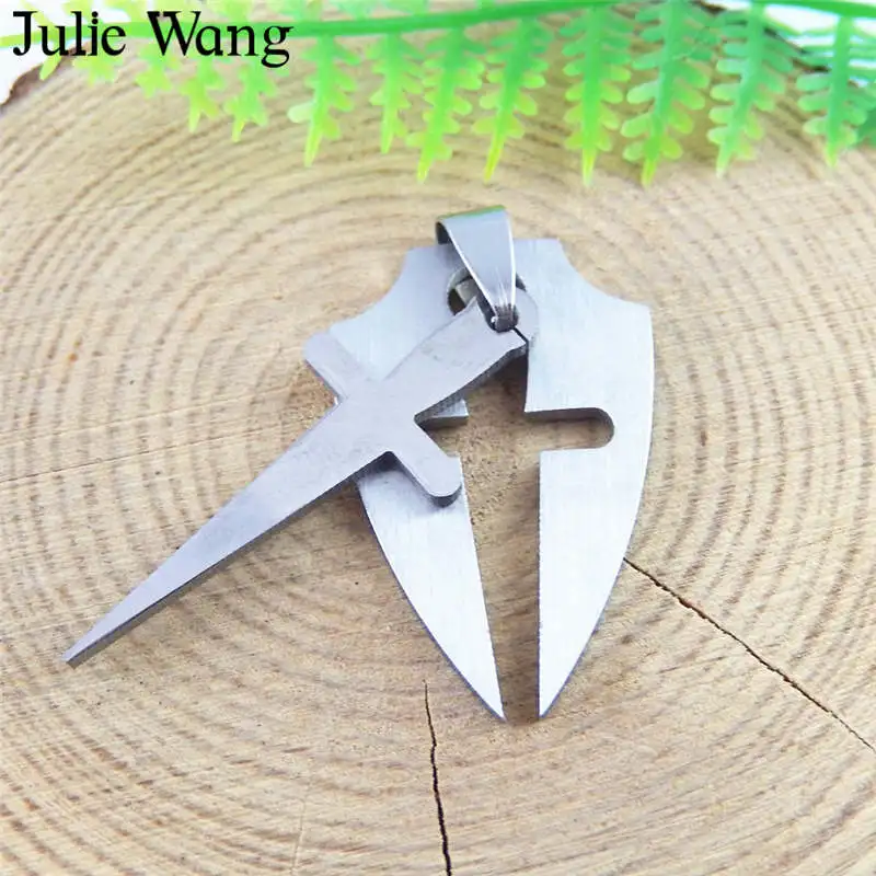 5 шт. подвески из нержавеющей стали для ожерелий Julie Wang серебристого цвета|Шармы| |