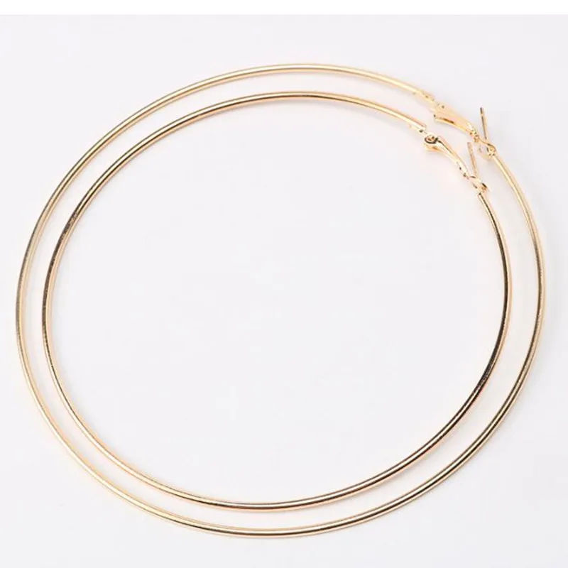 Bovvvsky индивидуальность супер большие круги серьги-кольца для женщин модные золотые ювелирные изделия Bijoux ультрамодные Эффектные серьги