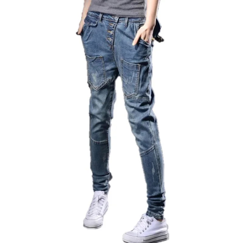 Kaufen Neue 2019 Koreanische Mode Jeans frauen Casual Lose Harem Hosen Dünne Denim Jeans Frauen Plus Größe lose Bleistift Hose 021607