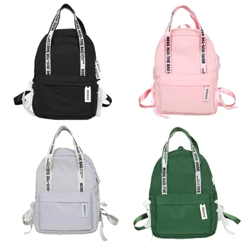 

Letter Print Girls School Bags For Teenagers Women Nylon Travel Backpack Daypack