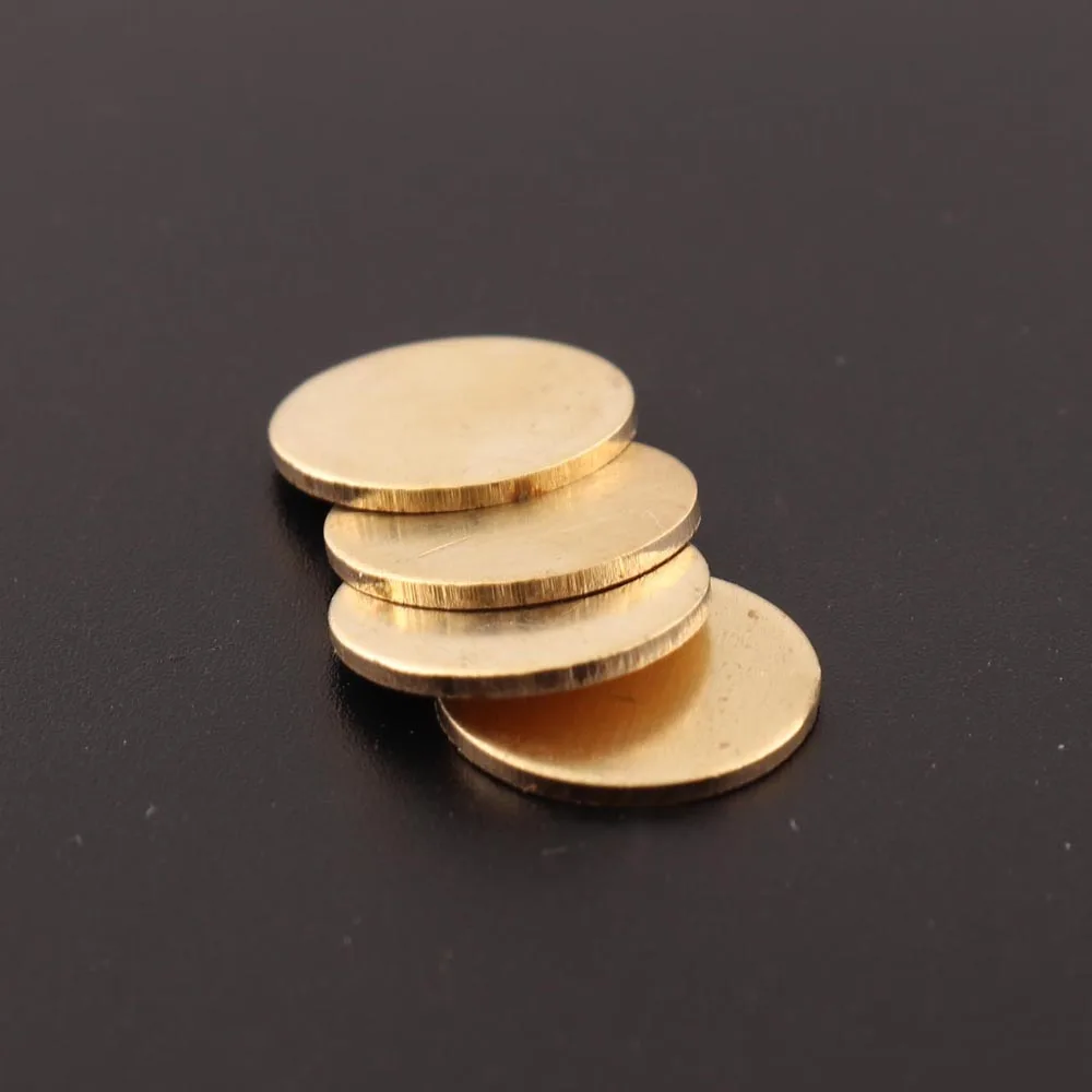 구리 원형 빈 구리 스탬핑 황동 공백 금속 디스크 에나멜 블랭크 18ga 1.0mm 두께 1/2 3/4 1 1 1/4, 10 개