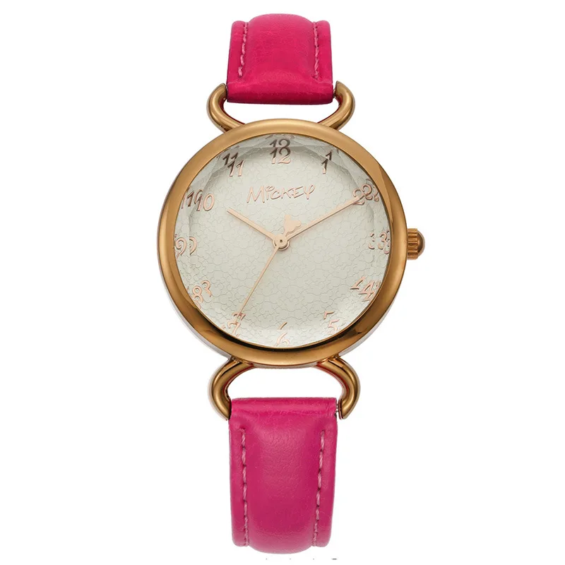 

womens watches Disney brand Mickey mouse Genuine leather women wristwatch quartz waterproof woman watches ladies clock