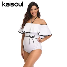 Цельный купальник для беременных танкини женский купальник сексуальный бикини купальник Новое поступление пуш-ап Falbala белый