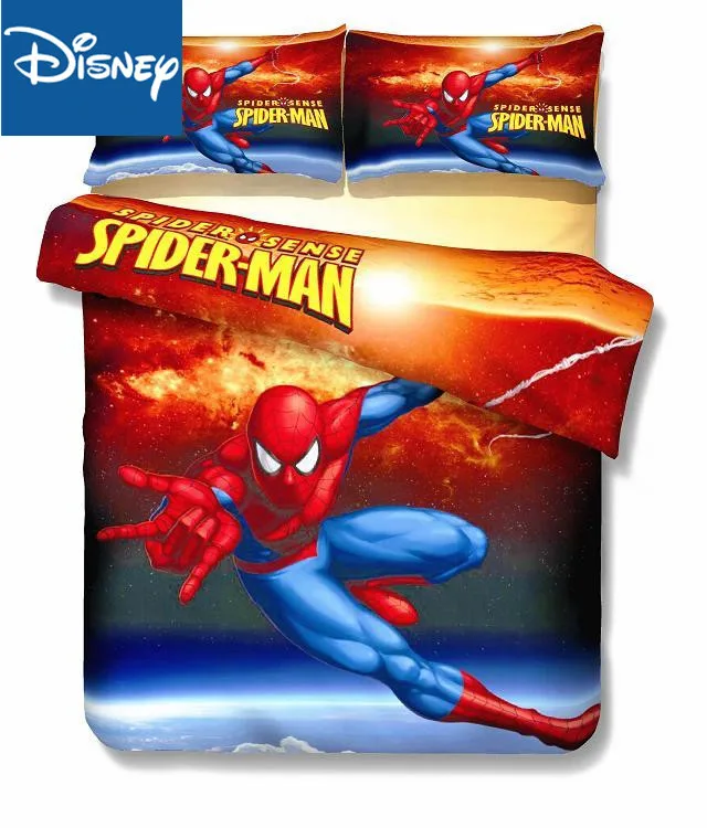 

Spider-Man bedding sets twin size 3D printed duvet cover set 2-3-4pieces kids Home Textile single size bed Flat sheet hot sale