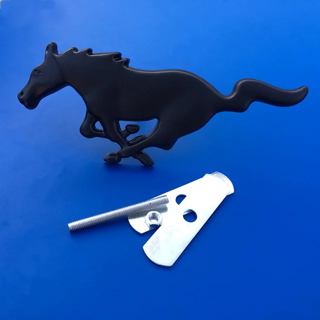 3D 15.5cm Running Horse Logo Metal Car Sticker Fender Emblem Badge
