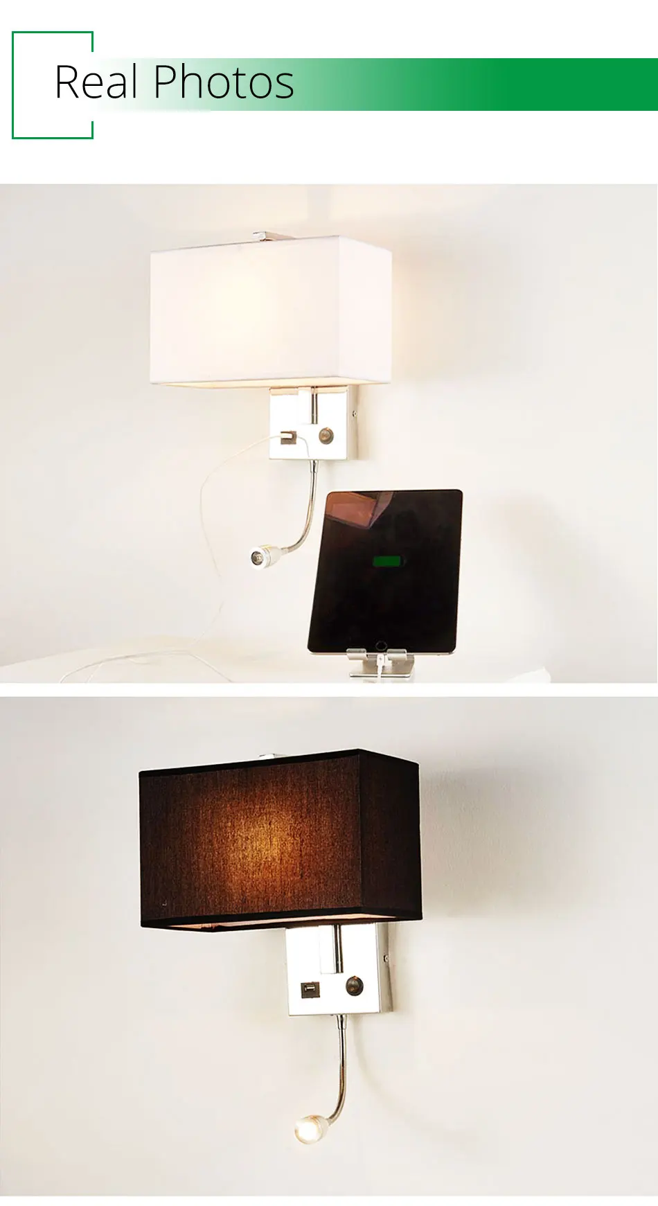 USB LED Wall Lights Indoor Decorative Modern Cube Wall Bedside Lamp Wall Mounted Light Bedroom Bathroom Lighting Sconce Lamps (4)